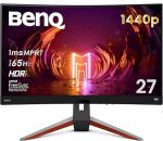 تصویر مانیتور BenQ EX2710R با صفحه نمایش ۲۷ اینچی، وضوح QHD و نرخ نوسازی 165 هرت